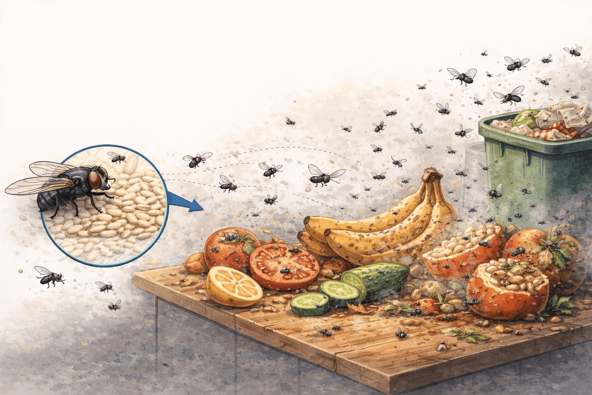 mouches contamination aliments cuisine Paris désinsectisation