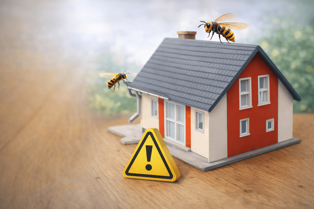 nid guêpes toiture maison intervention professionnelle