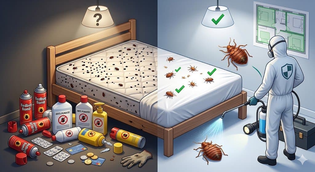 Punaises de lit : pourquoi les produits du commerce vous font perdre plus d'argent qu'un professionnel