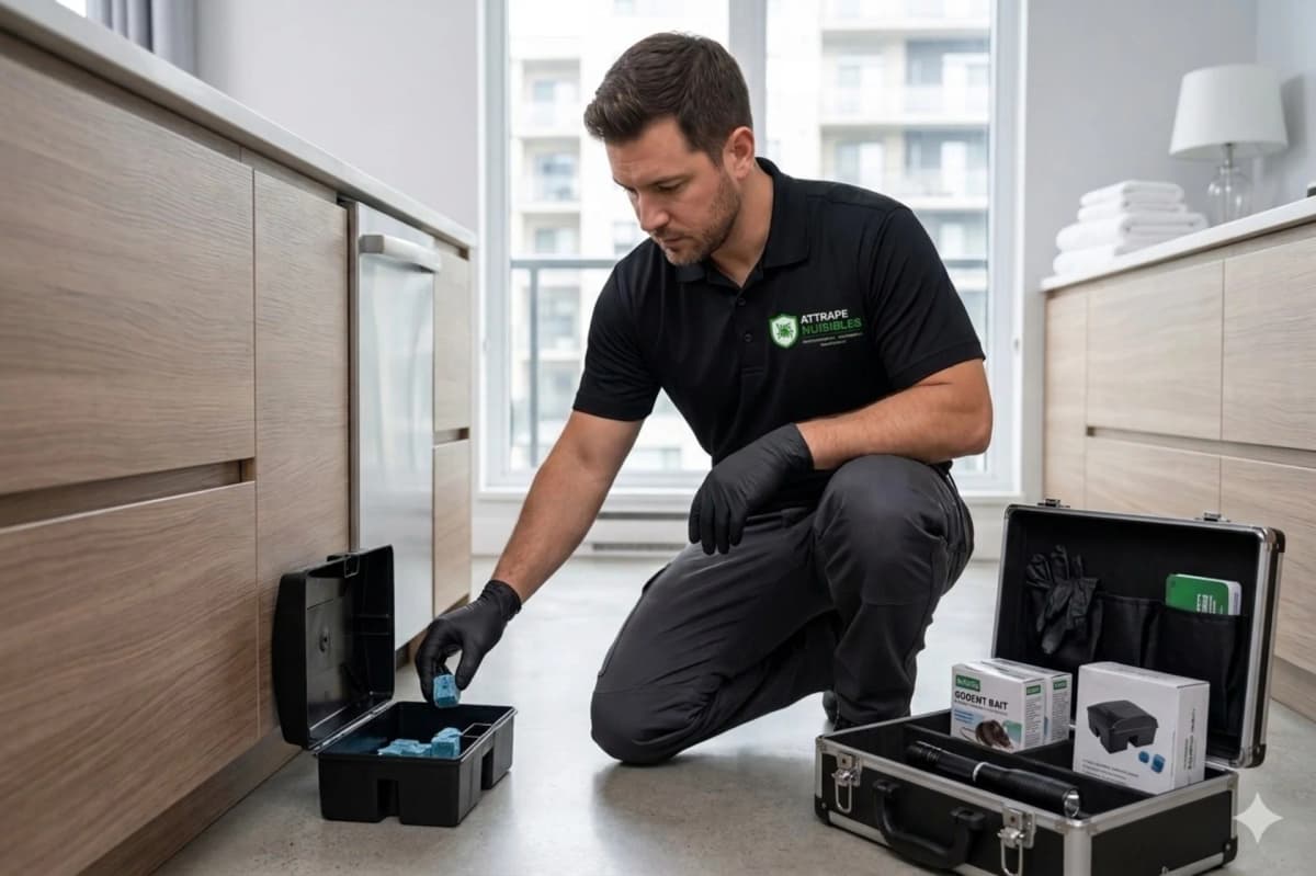 Rats et souris dans une cuisine - dératisation urgente à Paris